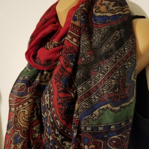 NWOT - Multi Colored Paisley Scarf - Picture 1 of 3